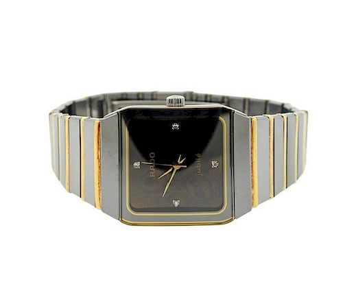 Rado Jubilee Diamond  Steel 18k Gold Watch