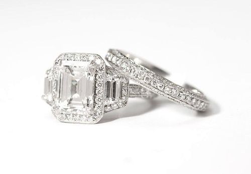 A diamond and platinum ring, Michael Beaudry