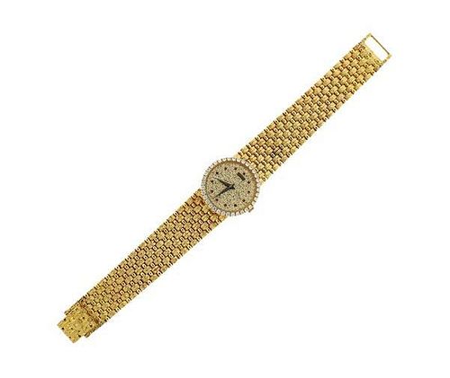 Piaget 18k Gold Diamond Ruby  Manual Wind Watch
