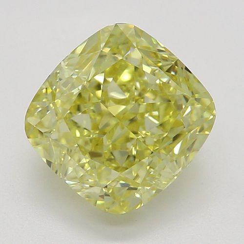 1.35 ct, Natural Fancy Intense Yellow Even Color, VVS1, Cushion cut Diamond (GIA Graded), Appraised Value: $ 32,500 