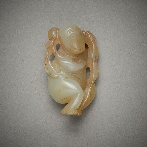 Chinese Jade Monkey Carving