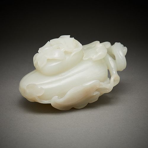 Chinese Qing Fine White Jade Covered Vessel