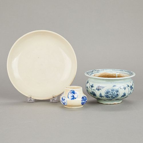 Group of 3 Antique Chinese Ceramics