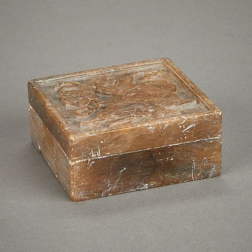 Chinese PRC Carved Soapstone Box