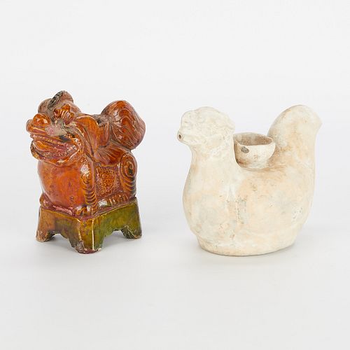 2 Southeast Asian Ceramic Animals