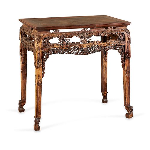 19th c. Vietnamese or Chinese Carved Altar Table