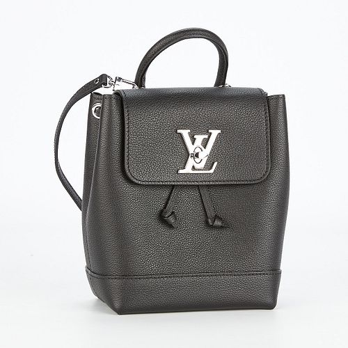 Louis Vuitton Lockme Black Leather Mini Backpack