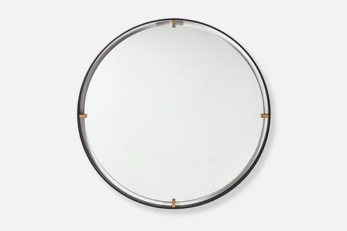 Contemporary, Round 'Trousdale' Mirror 