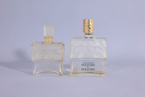 (2) Lalique Molinard 'The Three Graces' Perfume