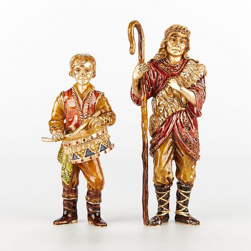 2 Jay Strongwater Nativity Figurines