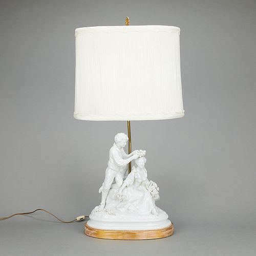 Large Samson White Porcelain Lamp