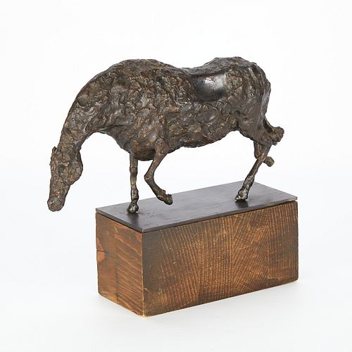 Abstract Bronze Horse Figure