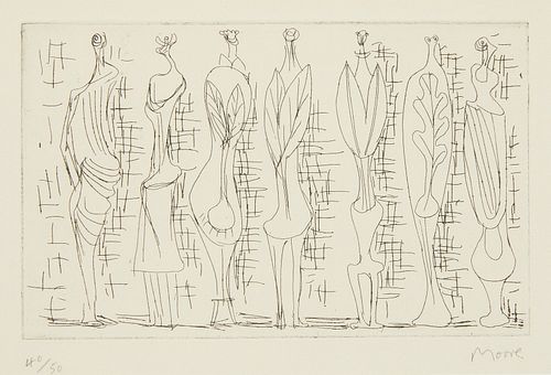 Henry Moore Figural Etching