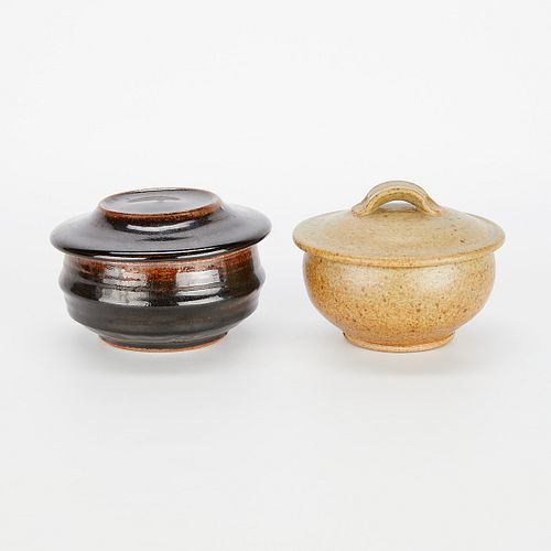2 Studio Ceramic Pots - 1 Warren MacKenzie