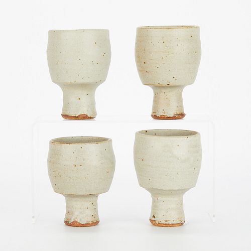 Set 4 Warren MacKenzie Ceramic Chalices - Marked
