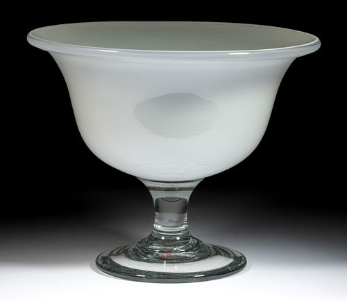 FREE-BLOWN AND CASED GLASS OPEN COMPOTE