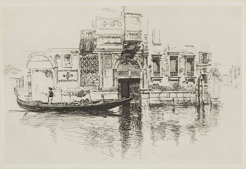 Joseph Pennell "A Watergate - Venice" Etching
