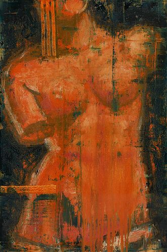 Aaron Fink "Venus De Milo - Orange" Painting