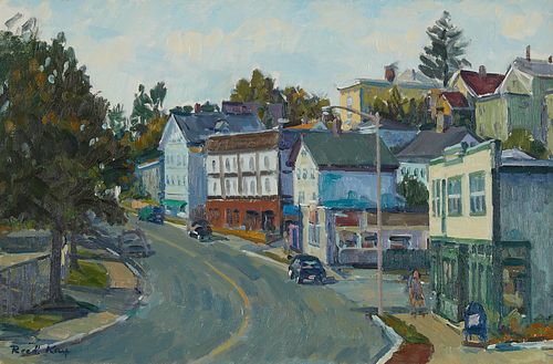 Reed Kay "Main Street, Gloucester" Painting 2000