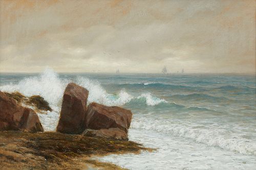 George W. Harvey "Early Morning" Pastel Drawing