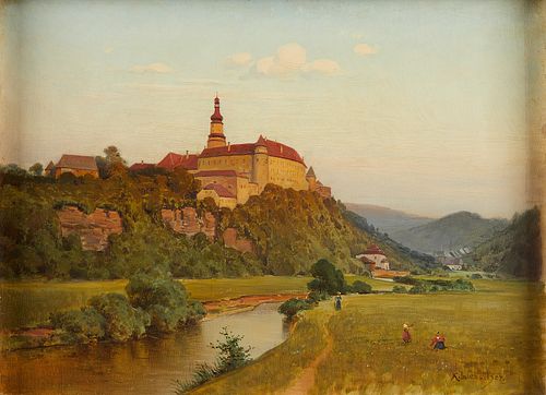 Karel Liebscher Oil on Canvas Landscape Painting