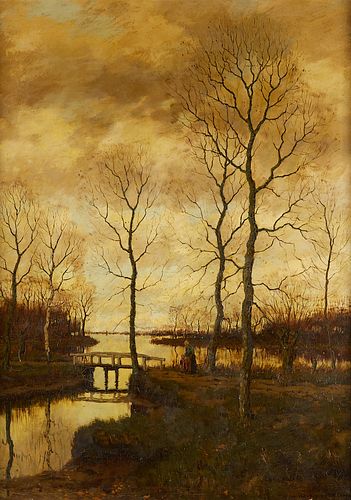 Arnold Marc Gorter Landscape Oil Painting