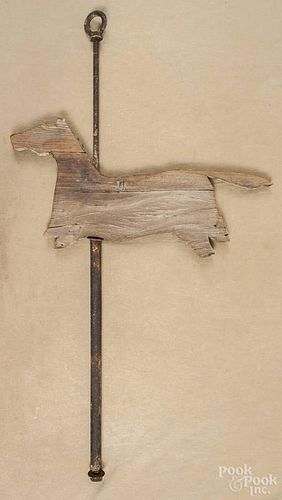 Cutout pine horse weathervane, 19th c., 21'' l.