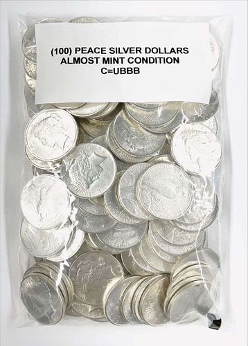 (500) Almost Mint Peace Silver Dollars