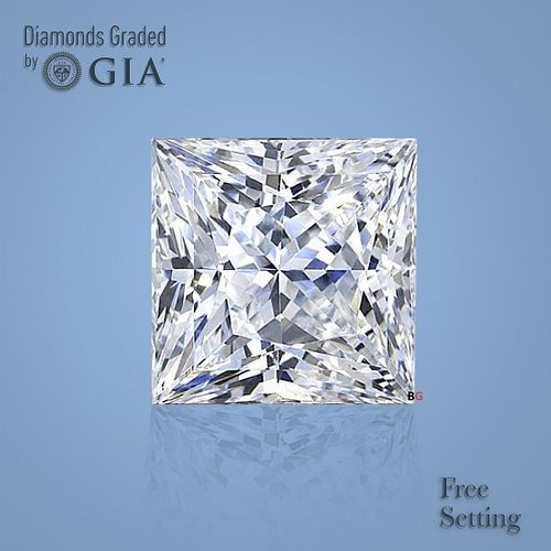 NO-RESERVE LOT: 2.01 ct, G/VS2, Princess cut GIA Graded Diamond. Appraised Value: $65,500 