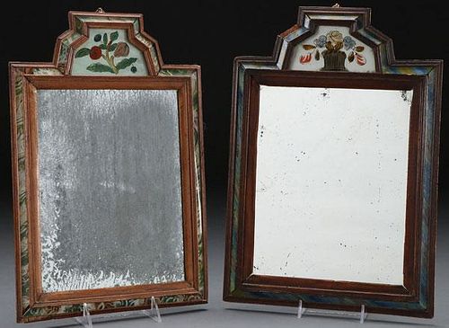 2 EARLY AMERICAN COURTING MIRRORS