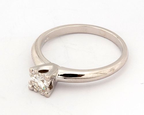 A Diamond and 14K Solitaire