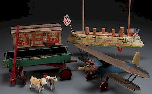 A COLLECTION OF EARLY WOODEN TOYS, CIRCA 1920S