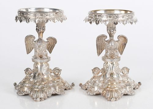 A Pair of 19th Century Silver Plated Stands