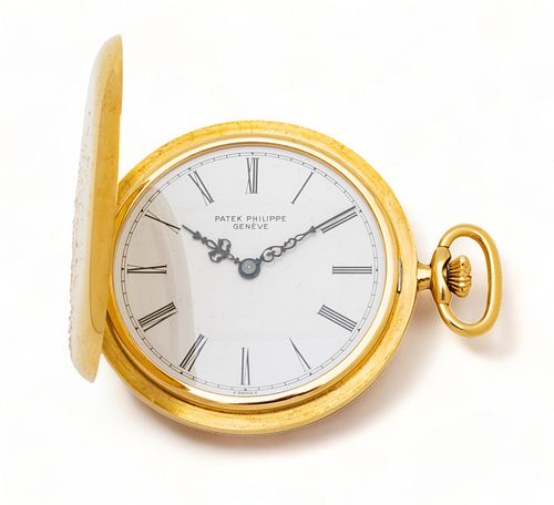Patek Philippe (Swiss) 18K Gold Pocket Watch, Hunter Case #539682, Works 932815