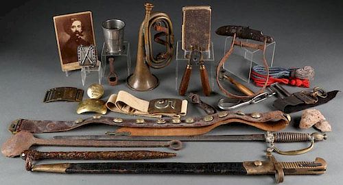 A GROUP OF 20 CIVIL WAR RELATED ITEMS, CIRCA 1860