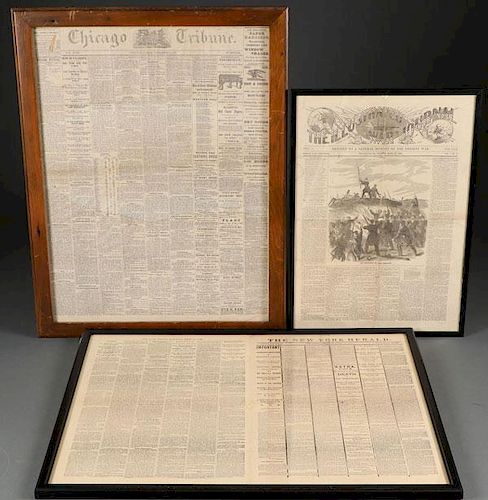 CIVIL WAR NEWSPAPERS, ELECTION AND ASSASSINATION