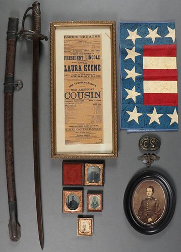 A GROUP OF CIVIL WAR RELATED COLLECTIBLES, 20TH C