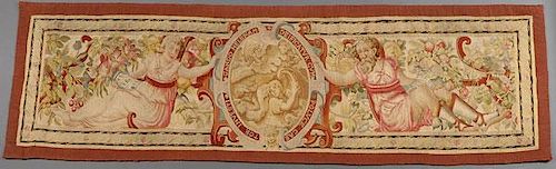 AN INTERESTING FRENCH BEAUVAIS STYLE TAPESTRY PAN