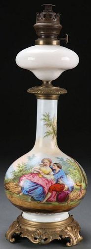 FRENCH OLD PARIS TABLE LAMP