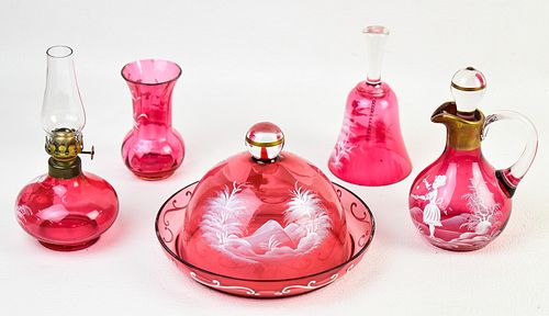 FENTON MARY GREGORY CRANBERRY GLASS COLLECTION