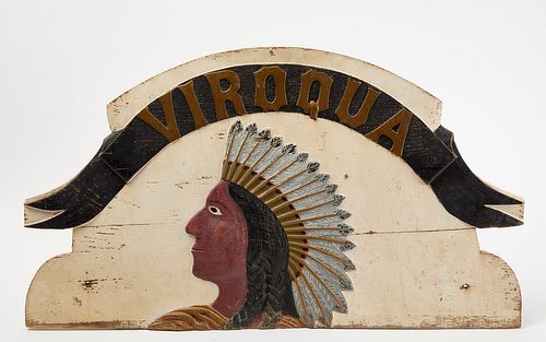 Native Folk Art Stern Board for Steamboat for 'Viroqua'