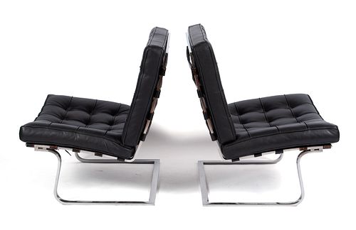 PAIR OF MIES VAN DER ROHE 'TUGENDHAT' LOUNGE CHAIRS BY KNOLL