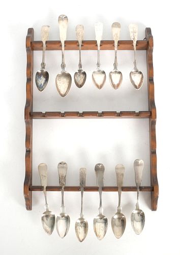 A Group of American Coin Silver Spoons