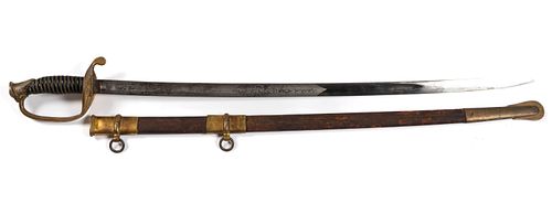 EMERSON & SILVER, TRENTON, NEW JERSEY MODEL 1850 FOOT OFFICER'S SWORD