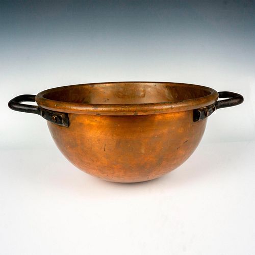 Antique Henry C. Schranck Large Copper Mixing Bowl