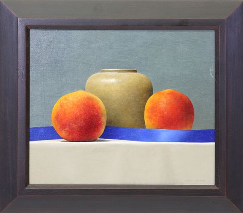 Janet Rickus Oil on Canvas Board "Peaches"