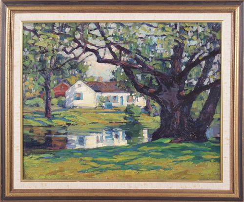 Anne Ramsdell Congdon Oil on Linen "New Hampshire Homestead"
