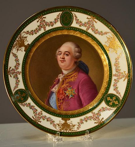 Royal Vienna cabinet plate of Louis XVI King of France