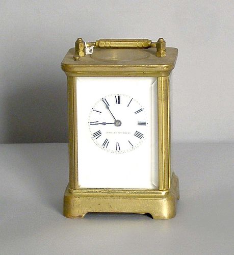 Waterbury brass carriage clock, 4 1/2" h.