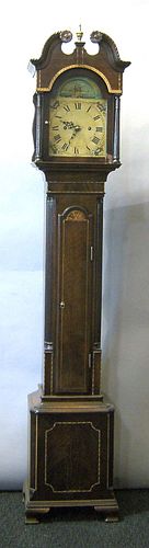 Federal style diminutive tall case clock, late 19t